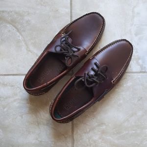 Near New Wolverine Brown Leather Boat Shoes 9W